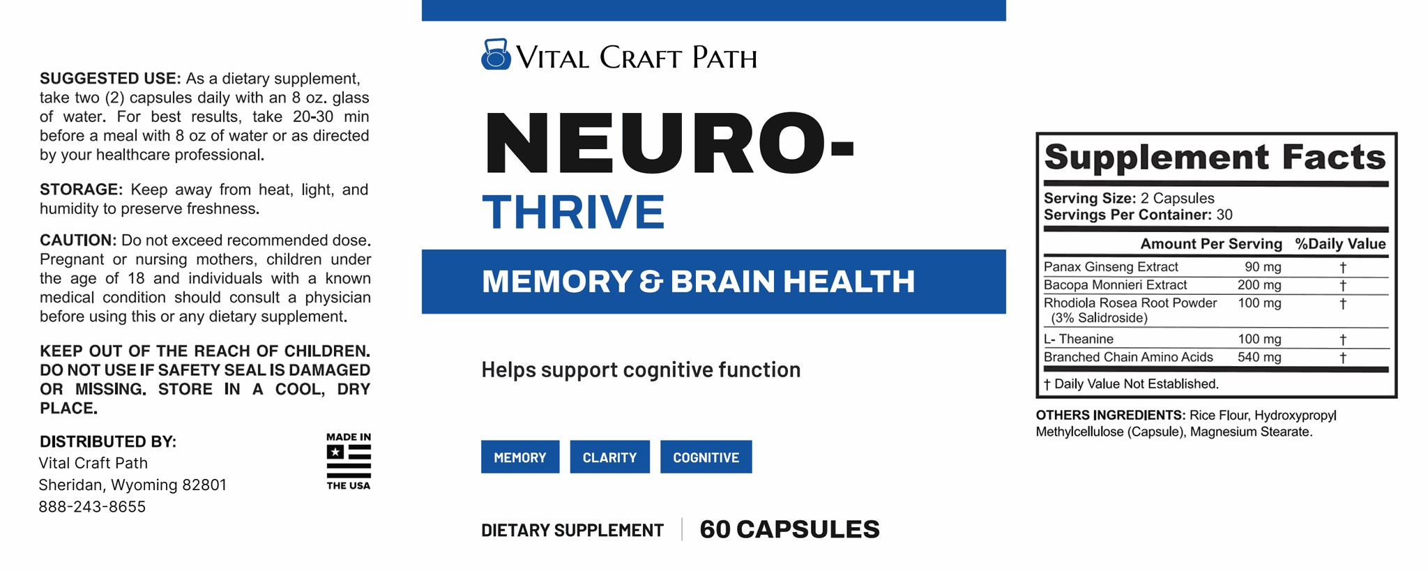 Neuro-Thrive ingredients